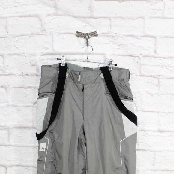 Quechua Gray 100% Polyester Lined Coated Waterproof Decathlon Ski Pants Size M - Picture 2 of 9